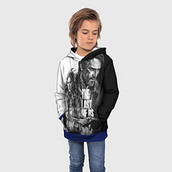 Толстовка-худи детская THE LAST OF US ЧЁРНО БЕЛЫЙ, цвет: 3D-синий — фото 2