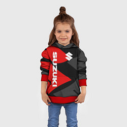 Толстовка-худи детская SUZUKI СУЗУКИ RED LOGO, цвет: 3D-красный — фото 2