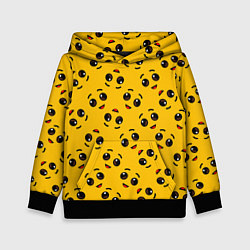 Толстовка-худи детская FORTNITE BANANA FACE PATTERN ФОРТНАЙТ ЛИЦО БАНАНА, цвет: 3D-черный