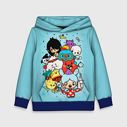 Толстовка-худи детская Toca LifeЖ Персонажи, цвет: 3D-синий