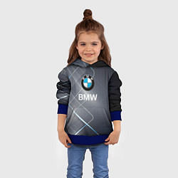 Толстовка-худи детская BMW Logo, цвет: 3D-синий — фото 2