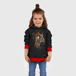 Толстовка-худи детская Год тигра Голова, цвет: 3D-красный — фото 2