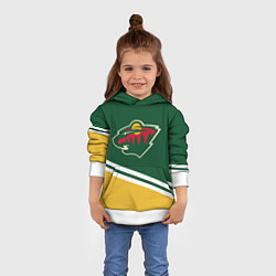 Толстовка-худи детская Minnesota Wild NHL, цвет: 3D-белый — фото 2