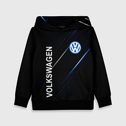 Толстовка-худи детская Volkswagen, sport style, цвет: 3D-черный