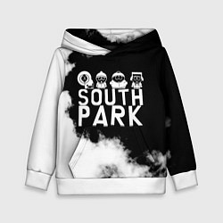 Толстовка-худи детская Все пацаны на черном фоне Южный Парк, цвет: 3D-белый