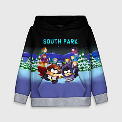 Толстовка-худи детская Енот и его команда - противостояние Южный Парк, цвет: 3D-меланж