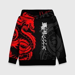 Толстовка-худи детская Токийские Мстители: Красный дракон, цвет: 3D-черный