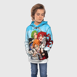 Толстовка-худи детская Реинкарнация безработного главные герои, цвет: 3D-белый — фото 2
