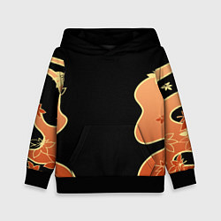 Толстовка-худи детская КАДЗУХА ПАТТЕРН, цвет: 3D-черный