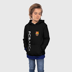 Толстовка-худи детская FC BARCA BLACK STYLE, цвет: 3D-синий — фото 2