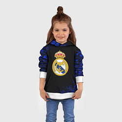 Толстовка-худи детская РЕАЛ МАДРИД ЛОГОБОМБИНГ, цвет: 3D-белый — фото 2