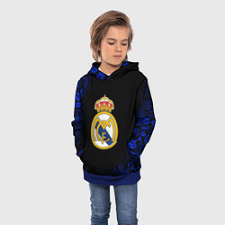 Толстовка-худи детская РЕАЛ МАДРИД ЛОГОБОМБИНГ, цвет: 3D-синий — фото 2