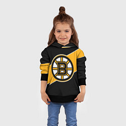 Толстовка-худи детская Бостон Брюинз, Boston Bruins, цвет: 3D-черный — фото 2