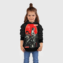Толстовка-худи детская Ван пис зоро самурай на черном фоне, цвет: 3D-черный — фото 2
