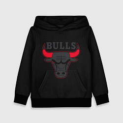Толстовка-худи детская CHICAGO BULLS ЧИКАГО БУЛЛС ЯРОСТЬ БЫКА, цвет: 3D-черный