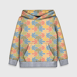 Толстовка-худи детская Лисья в фоне, цвет: 3D-меланж