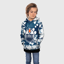 Толстовка-худи детская Эдмонтон Ойлерз Edmonton Oilers, цвет: 3D-черный — фото 2