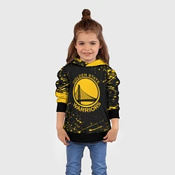 Толстовка-худи детская GOLDEN STATE WARRIORS? , БРЫЗГИ КРАСОК, цвет: 3D-черный — фото 2