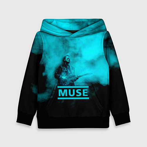 Детская толстовка Мэттью Беллами бирюзовый туман Muse / 3D-Черный – фото 1