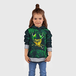 Толстовка-худи детская Зоро Ророноа веселый роджер, цвет: 3D-меланж — фото 2