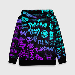 Детская толстовка ANIME LOGOBOMBING NEON НЕОН ЛОГО АНИМЕ