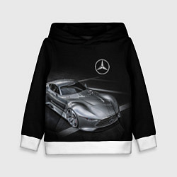 Толстовка-худи детская Mercedes-Benz motorsport black, цвет: 3D-белый