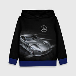 Толстовка-худи детская Mercedes-Benz motorsport black, цвет: 3D-синий