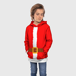 Толстовка-худи детская Шуба Санта Клауса, цвет: 3D-белый — фото 2