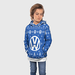 Толстовка-худи детская Volkswagen Новогодний, цвет: 3D-белый — фото 2