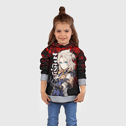 Толстовка-худи детская ГЕНШИН ИМПАКТ АЛЬБЕДО GENSHIN IMPACT ALBEDO, цвет: 3D-меланж — фото 2