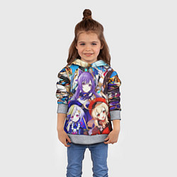 Толстовка-худи детская ГЕРОИ ИГРЫ GENSHIN IMPACT, цвет: 3D-меланж — фото 2
