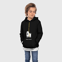 Толстовка-худи детская UNDERTALE DOG НА КАНАТЕ, цвет: 3D-белый — фото 2