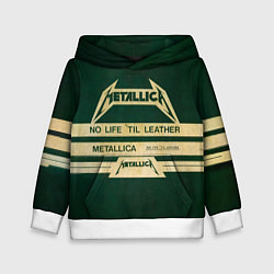 Толстовка-худи детская No Life til Leather - Metallica, цвет: 3D-белый