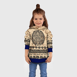 Толстовка-худи детская AztecsАцтеки, цвет: 3D-синий — фото 2