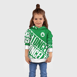 Толстовка-худи детская Бостон Селтикс, Boston Celtics, цвет: 3D-белый — фото 2