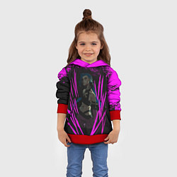 Толстовка-худи детская Pink Jinx, цвет: 3D-красный — фото 2