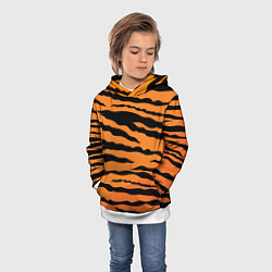 Толстовка-худи детская Шкура тигра вектор, цвет: 3D-белый — фото 2