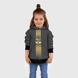 Толстовка-худи детская Barcelona Gold-Graphite Theme, цвет: 3D-черный — фото 2