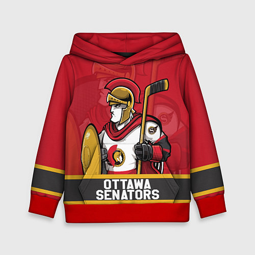 Детская толстовка Оттава Сенаторз, Ottawa Senators / 3D-Красный – фото 1