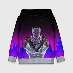 Толстовка-худи детская JOJO KILLER QUEEN КОРОЛЕВА УБИЙЦА FIRE STYLE, цвет: 3D-меланж