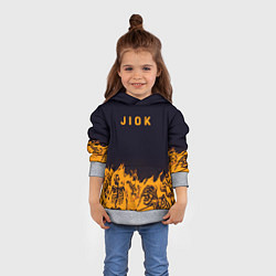 Толстовка-худи детская Jiok пламя, цвет: 3D-меланж — фото 2