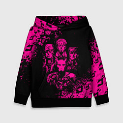 Толстовка-худи детская JOJO BIZARRE ADVENTURE ПЕРСОНАЖИ, цвет: 3D-черный