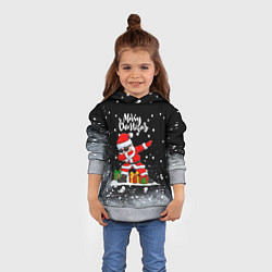 Толстовка-худи детская Santa Dabbing с подарками, цвет: 3D-меланж — фото 2