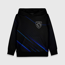 Толстовка-худи детская Peugeot Пежо, цвет: 3D-черный