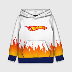 Толстовка-худи детская Hot Wheels Logo Fire, цвет: 3D-синий