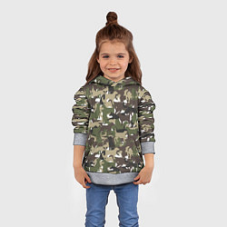 Толстовка-худи детская Камуфляж из Собак Camouflage, цвет: 3D-меланж — фото 2