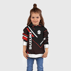 Толстовка-худи детская Suzuki SPORT, цвет: 3D-белый — фото 2