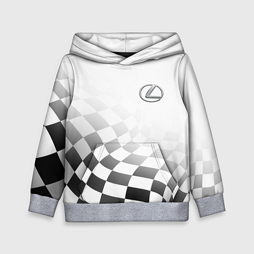 Детская толстовка Lexus, Лексус спорт финишный флаг / 3D-Меланж – фото 1