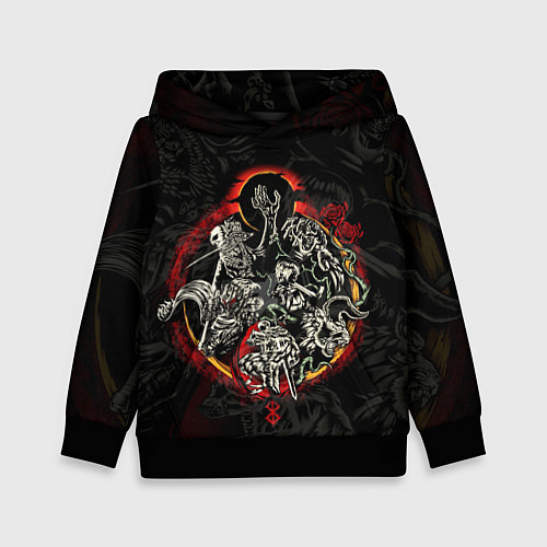 Детская толстовка ГЕРОЙ АНИМЕ БЕРСЕРК BERSERK / 3D-Черный – фото 1