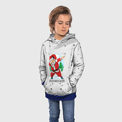 Толстовка-худи детская Merry Christmas Santa Dabbing, цвет: 3D-синий — фото 2